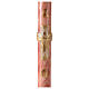 Paschal candle with marble finish, Alpha, Omega and cross 120x8 cm s1