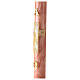 Paschal candle with marble finish, Alpha, Omega and cross 120x8 cm s4