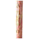 Paschal candle with marble finish, Alpha, Omega and cross 120x8 cm s5
