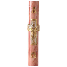 Paschal Candle Alpha Omega Cross marbled 120x8 cm