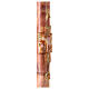 Marbled Paschal candle with cross and Risen Jesus 120x8 cm s6