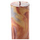 Paschal Candle with marbled Risen Jesus Cross 120x8 cm s6