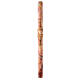 Paschal Candle with marbled Risen Jesus Cross 120x8 cm s4
