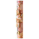 Paschal Candle with marbled Risen Jesus Cross 120x8 cm s5