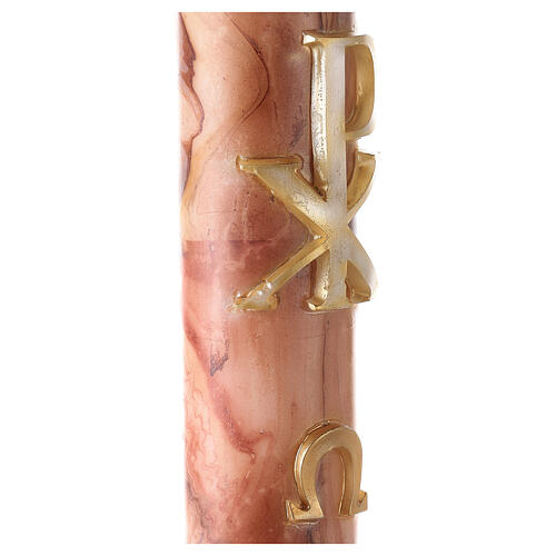 Marbled Paschal candle with Chi-Rho, Alpha and Omega 120x8 cm 3