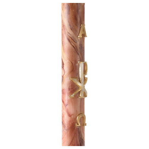 Marbled Paschal candle with Chi-Rho, Alpha and Omega 120x8 cm 5