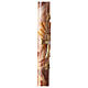 Marbled Paschal candle with cross and red ears of wheat 120x8 cm s5