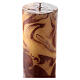 Marbled Paschal candle with cross and red ears of wheat 120x8 cm s6