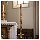 Paschal Candle Cross red wheat marbled spots 120x8 cm s2
