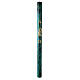 Green marbled Paschal candle with Chi-Rho, Alpha and Omega 120x8 cm s2
