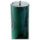 Paschal Candle Alpha Omega cross green marbled 120x8 cm s5