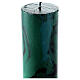 Paschal Candle Alpha Omega cross green marbled 120x8 cm s6