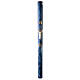 Paschal candle with blue marble finish and Risen Jesus 120x8 cm s2