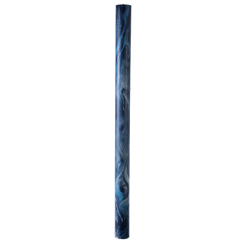 Paschal Candle Risen Jesus blue marbled 120x8 cm 7