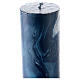 Paschal Candle Risen Jesus blue marbled 120x8 cm s6