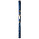 Paschal Candle Risen Jesus blue marbled 120x8 cm s4