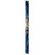 Paschal candle with blue marbled lamb cross 120x8 cm s2