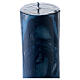 Paschal Candle Alpha Omega Lamb white cross blue marbled 120x8 cm s7