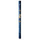Paschal candle with blue marble finish, Chi-Rho, Alpha and Omega, 120x8 cm s2