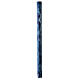 Paschal candle with blue marble finish, golden cross, Alpha and Omega, 120x8 cm s7
