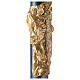 Paschal candle with blue marble finish, cross on a golden cloak, Alpha and Omega, 120x8 cm s3