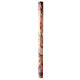 Paschal candle XP Alpha and Omega marbled white orange 120x8 cm s2