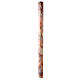 Paschal candle XP Alpha and Omega marbled white orange 120x8 cm s4