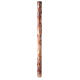 Paschal candle with orange-white marble finish, cross with red ears of wheat, 120x8 cm s7