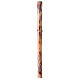 Paschal candle with orange-white marble finish, stylised cross, Alpha and Omega, 120x8 cm s2