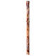 Paschal candle with orange-white marble finish, stylised cross, Alpha and Omega, 120x8 cm s4