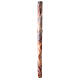 Paschal candle Alpha Omega golden cross sun marbled white orange 120x8 cm s8