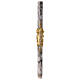 Paschal candle with cross on a golden cloak, Alpha and Omega, marbled in black, 120x8 cm s9