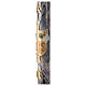 Paschal candle with JHS on black marble finish 120x8 cm s4