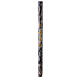 Paschal candle with Alpha Omega and golden cross on black marble finish 120x8 cm s2