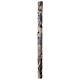 Paschal Candle Alpha Omega golden cross marbled white 120x8 cm s7