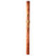 Paschal candle with Alpha, Omega and cross with sun on orange marble finish 120x8 cm s2
