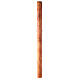 Paschal candle with Alpha, Omega and cross with sun on orange marble finish 120x8 cm s7