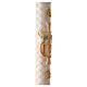 Paschal candle with matelassé finish, JHS and cross, 120x8 cm s5