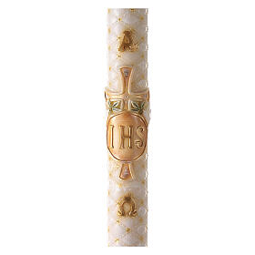 Paschal Candle JHS Cross quilted 120x80cm