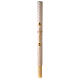 Paschal candle with matelassé finish, Alpha, Omega and golden cross, 120x8 cm s2