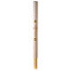 Paschal Candle Alpha Omega golden cross quilted 120x8 cm s3