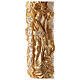 Paschal candle with matelassé finish, cross on a golden cloak, Alpha and Omega, 120x8 cm s4