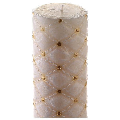 Cero Pasquale Alfa Omega Croce mantello dorato matelassé 120x8 cm 8