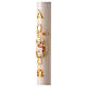 Paschal candle with lace finish, cross with Lamb, 120x8 cm s4
