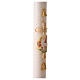 Paschal candle with lace finish, cross with Lamb, 120x8 cm s5