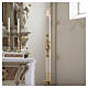 Paschal candle with lace finish, cross with Lamb, 120x8 cm s2