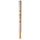 Paschal candle with lace finish, golden cross, Alpha and Omega, 120x8 cm s2