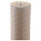 Paschal candle with lace finish, cross on golden cloak, Alpha and Omega, 120x8 cm s7