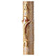 Paschal candle with vegetal carved pattern, modern cross with Alpha and Omega, 120x8 cm s4