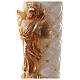 Paschal candle with matelassé finish and embossed Risen Jesus 120x8 cm s3